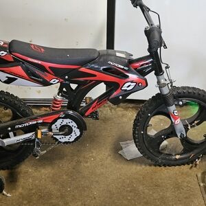 Kids Electric Dirt Bike - Black and Red